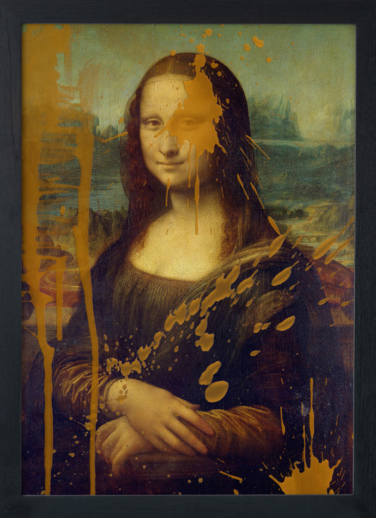 Mona Lisa with Splashed Soup [Hahnemühle German Etching Print]
