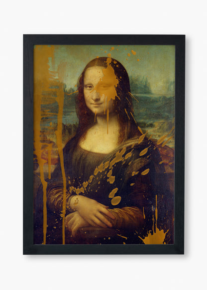 Mona Lisa with Splashed Soup [Hahnemühle German Etching Print]