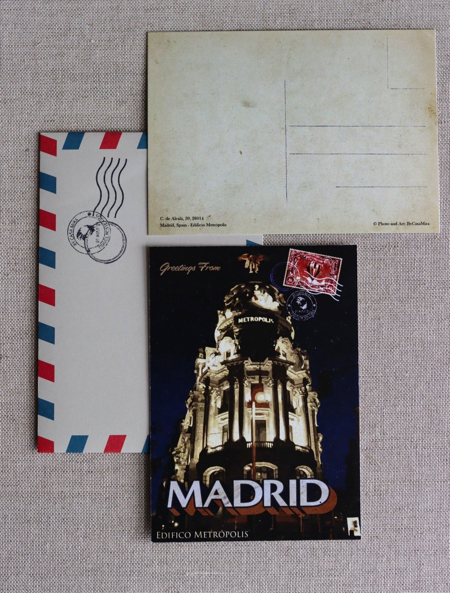 Madrid Vintage Postcard