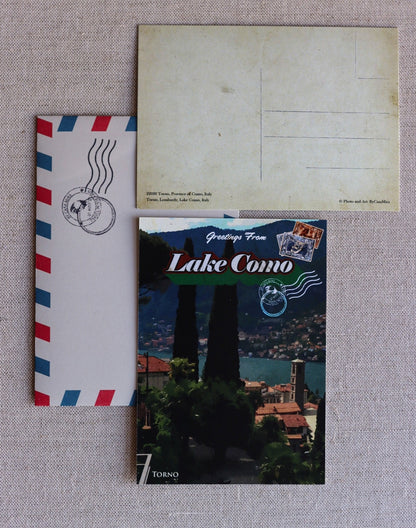 Lake Como, Torno Vintage Postcard.